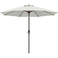 SONNENSCHIRM 270 cm Hellbeige Beidseitig knickbar UPF 50+ - Beige, Textil (40/295cm)