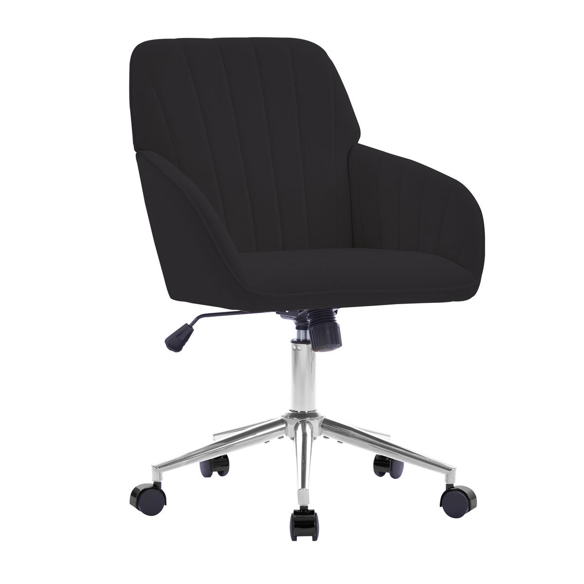 BÜROSTUHL Schwarz Höhenverstellbar - Schwarz, Metall (62/97/60cm) - PANGIVO