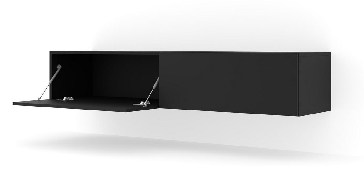 TV LOWBOARD Schwarz 160/30/40 - Schwarz, Holzwerkstoff (160/30/40cm) - RAUMHIRSCH FURNITURE