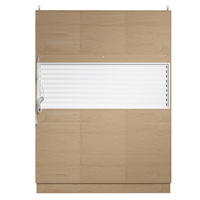 HOCHSCHRANK 140/40/185,7 cm mit LED-Beleuchtung, Weinregal, Glasfronten und verstellbaren Regalböden, Weiß - Weiß, Holzwerkstoff (140/185.7/40cm) - Redom