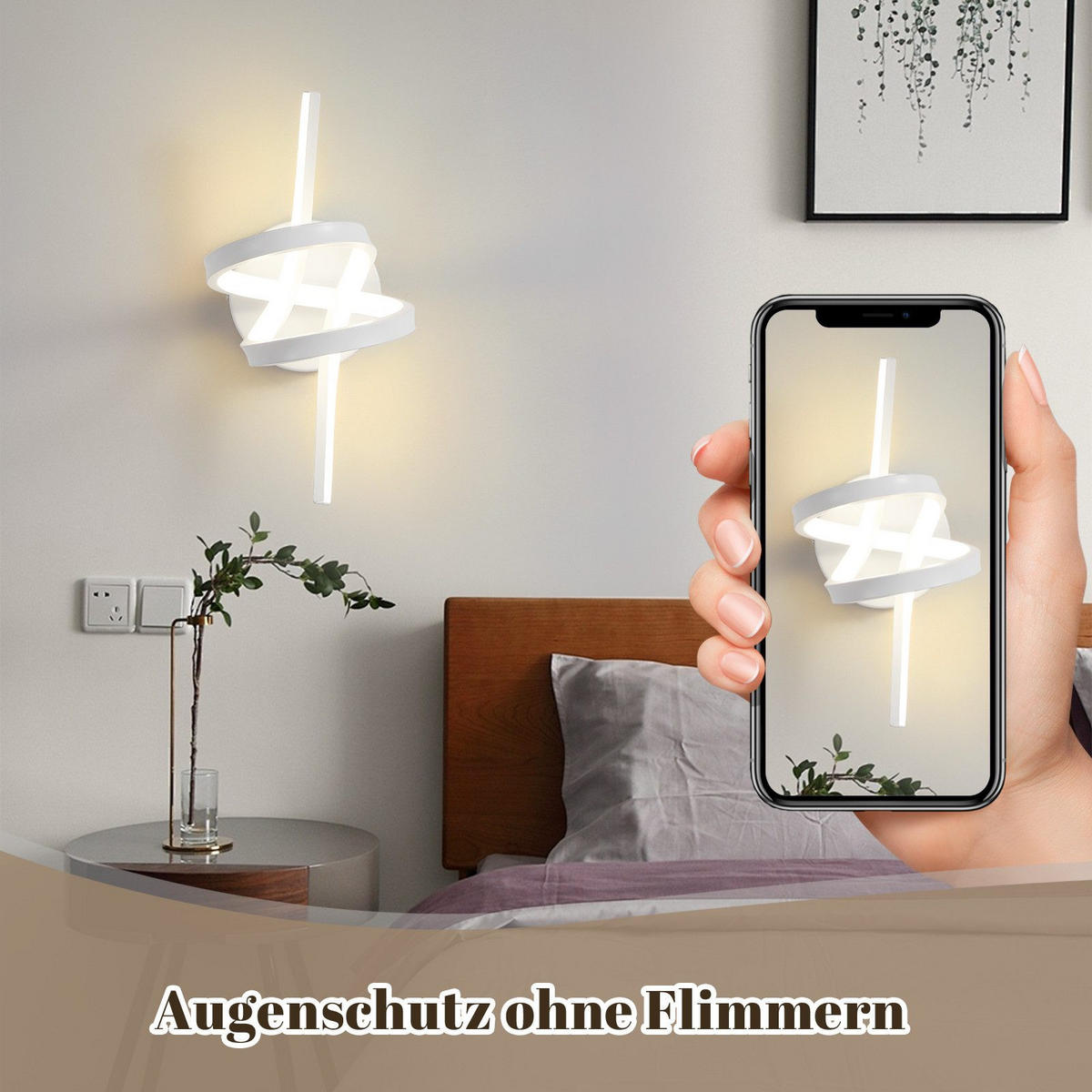LED WANDLEUCHTE Nassar - Weiß, Metall (31/19.5/17cm) - Nettlife