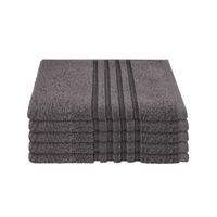 GÄSTETUCHSET Milano - 5-teilig - 30x50 cm - Dunkelgrau - Dunkelgrau, Textil (30/50cm) - SCHIESSER
