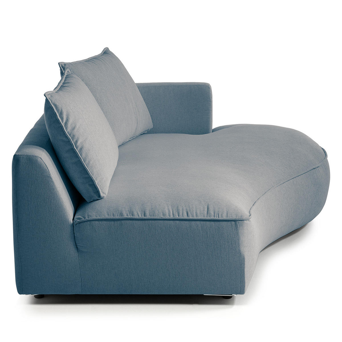 OTTOMANE - modular - Blau/Schwarz, Kunststoff/Textil (196/82/146cm) - home24