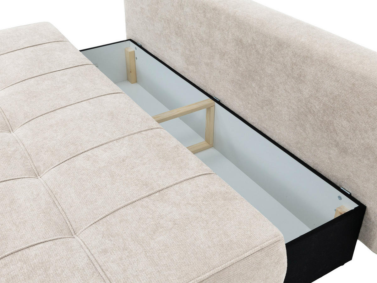 SCHLAFSOFA Lover - Schwarz/Graphitfarben, Holz/Kunststoff (202/95/95cm) - MIRJAN24