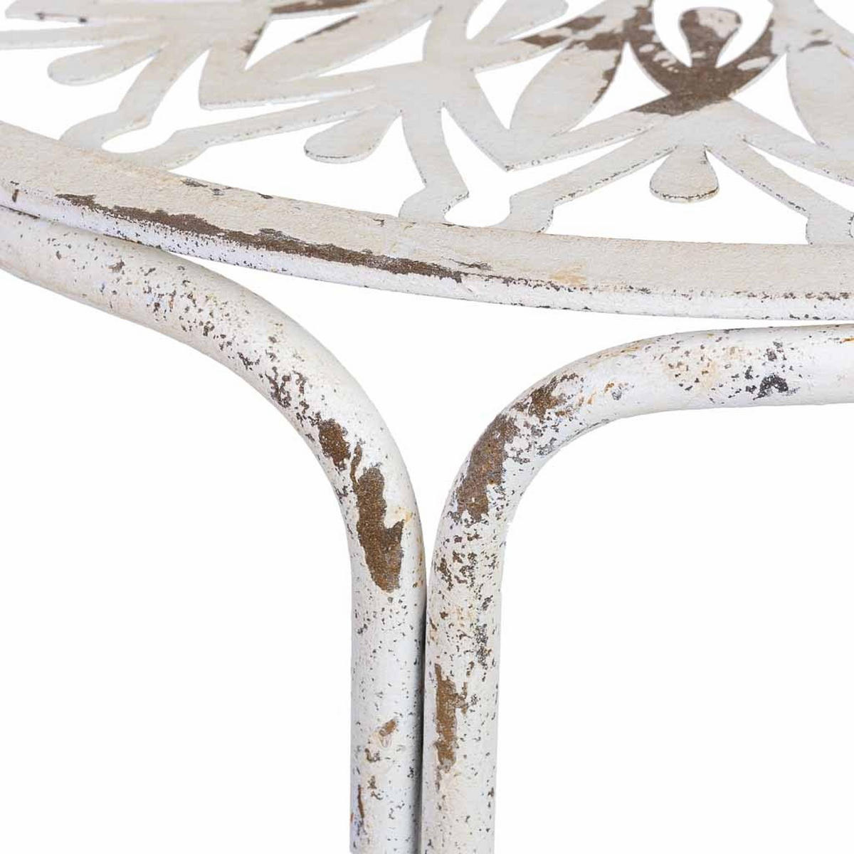 HOCKER aus Metall, 44x67cm - Weiß, Metall (44/66/44cm) - Wanderlust