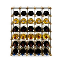 WEINREGAL Vinotega Mod Metal 62,5x52,5x24,5 cm 5x6 Flaschen Massives Kiefernholz Natur - Naturfarben, Holz (52.5/62.5/24.5cm) - PROREGAL
