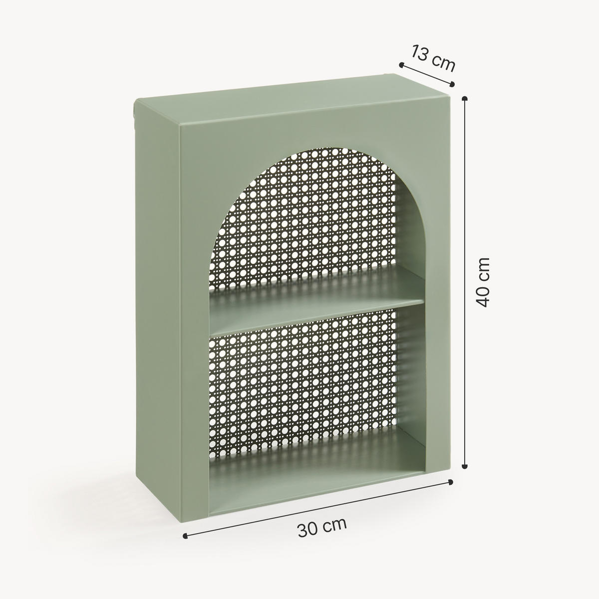 WANDREGAL Jäller I. - Grün, Metall (30/40/13cm) - [en.casa]