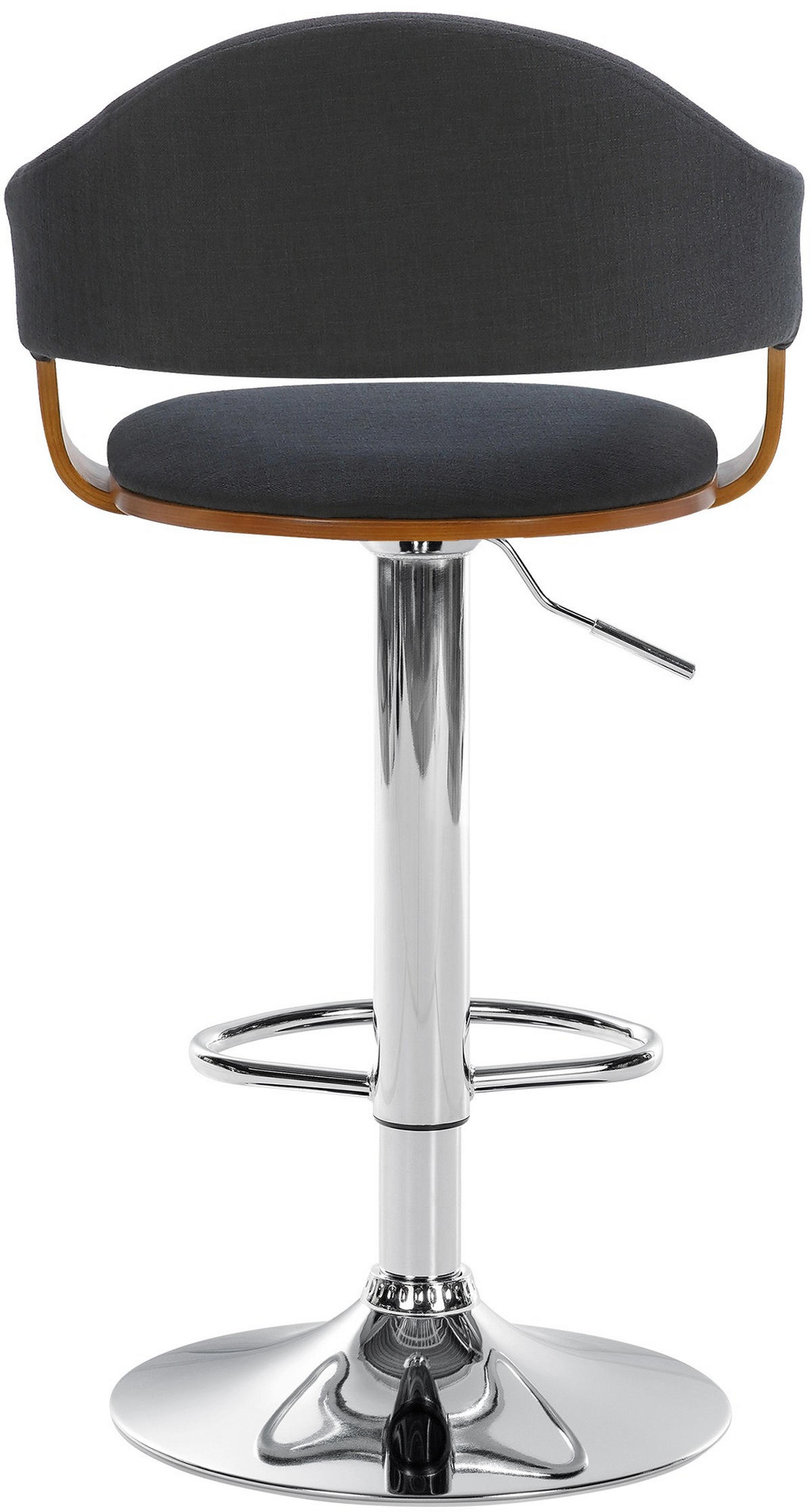 BARHOCKER 2er Set Stoff walnuss/schwarz - Walnussfarben/Schwarz, Textil (50/89/49cm) - CLP