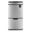 RECYCLINGMÜLLEIMER 69L, 2 x 11L 1 x 47L Behälter inox edition N°1012 - Silberfarben, Metall (42/83/31cm) - Les Collectors