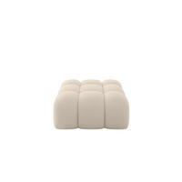 POUF OLEA-PUF 91x87x44 cm Dunkelbeige Bouclé Modular Sitzhocker - Schwarz/Cappuccino, Holzwerkstoff/Kunststoff (91/44/87cm) - ALTDECOR