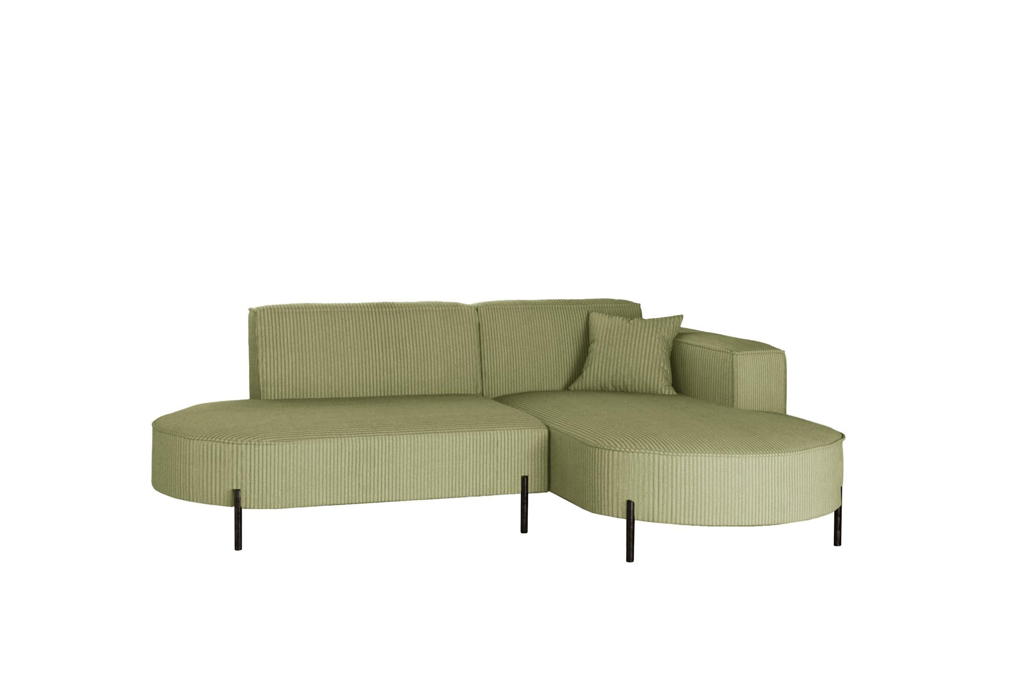 ECKSOFA Valencia Xs - Opal, Holzwerkstoff/Textil (236/165cm) - Fun Möbel