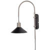 WANDLAMPE Schwarz/Silber Sissa - Silberfarben/Schwarz, Metall (20/44/35cm) - Beliani