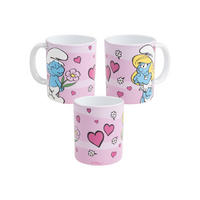 BECHER Die Schlümpfe Schlumpfine Rosa 320 ml - Rosa, Keramik (0.32L) - United Labels