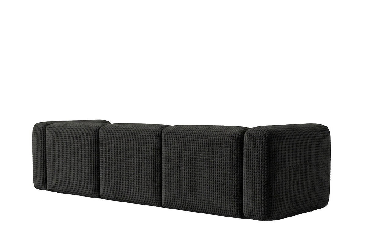 ECKSOFA L-Form, Chenille-Stoff Cremona, Anthrazit, Rechts, GRETA - Anthrazit, Holz (318/179cm) - Kaiser Möbel