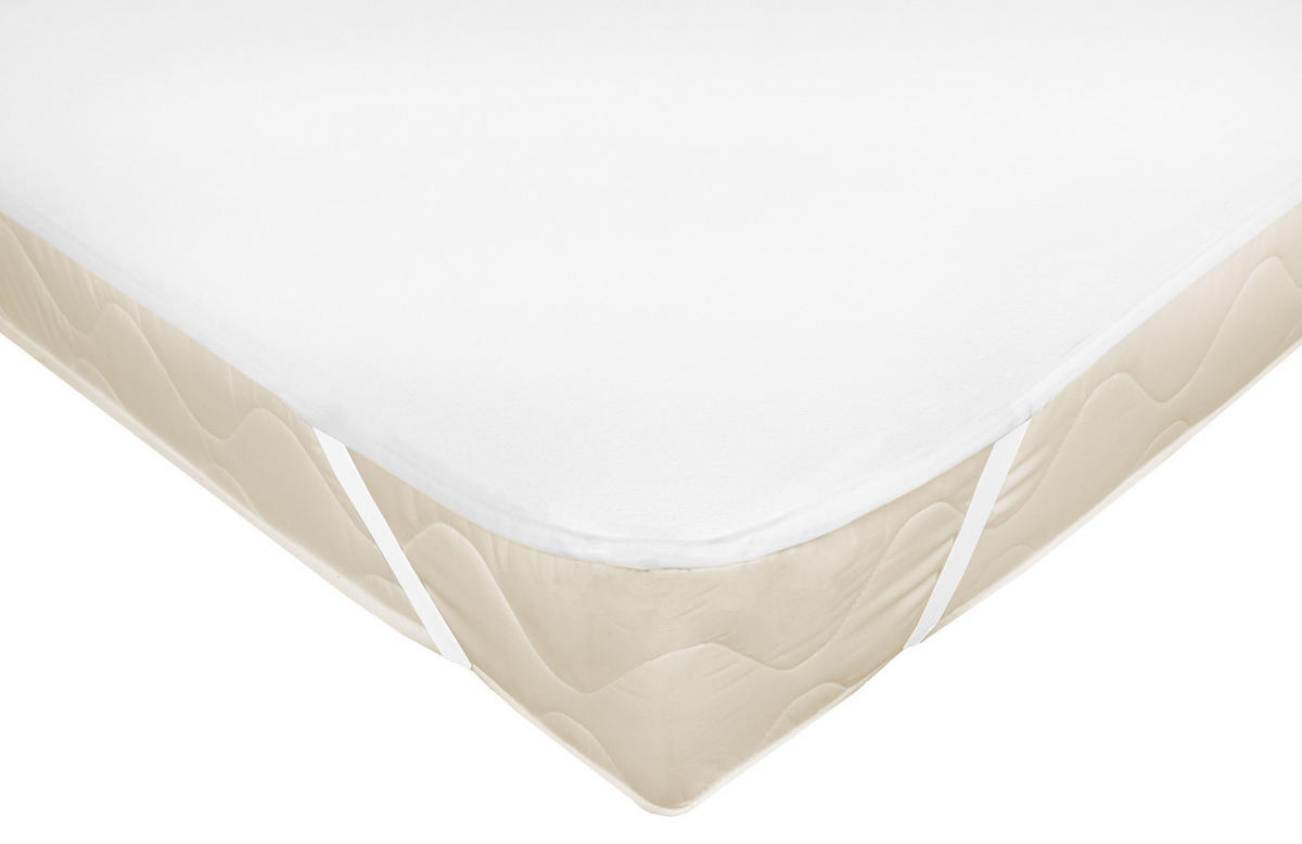 MATRATZENAUFLAGE, 180x200 cm, 75% Baumwolle, 25% Polyester, Weiß - Weiß, Textil (180/200cm) - Zollner