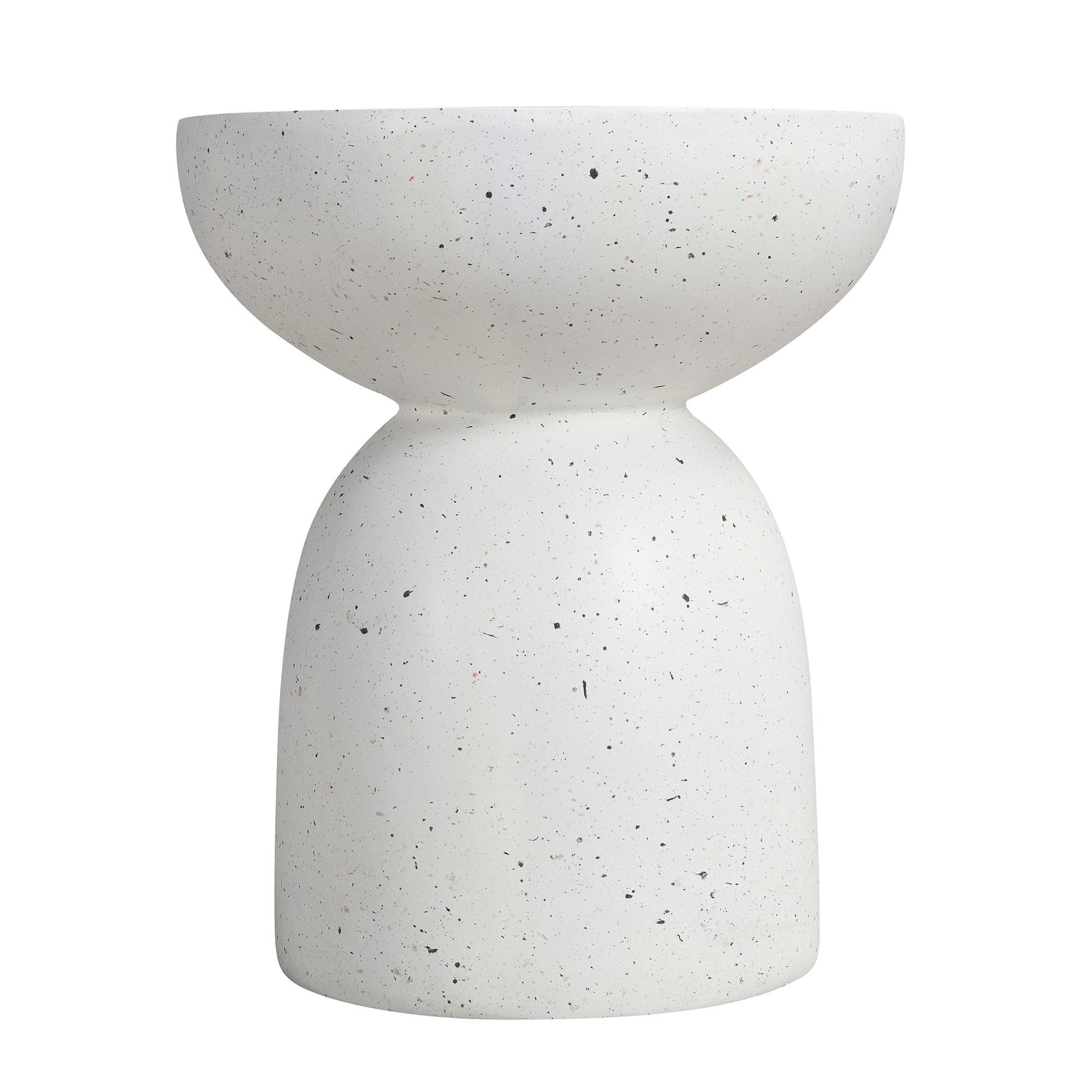 BEISTELLTISCH, MgO, Indoor/Outdoor, Terrazzo Weiß - Weiß, Naturmaterialien (45/45/52.5cm) - FLIEKS