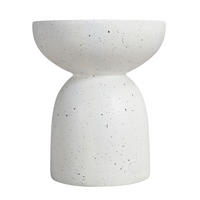 BEISTELLTISCH, MgO, Indoor/Outdoor, Terrazzo Weiß - Weiß, Naturmaterialien (45/45/52.5cm) - FLIEKS