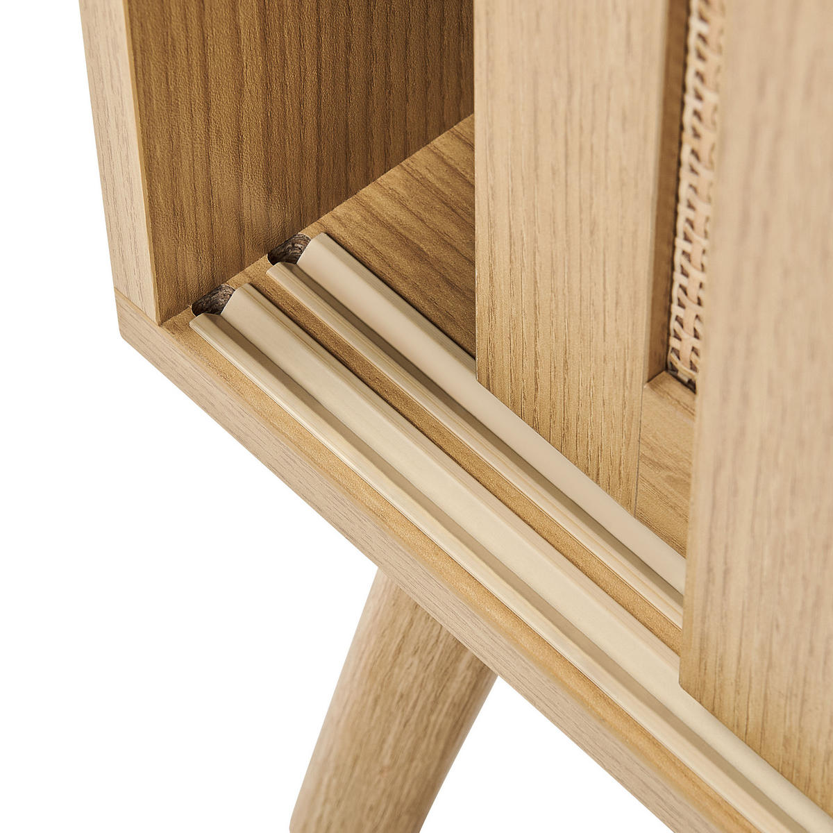 SCHRANK Hellbraun Hodgen - Braun, Holzwerkstoff (80/80/35cm) - Beliani