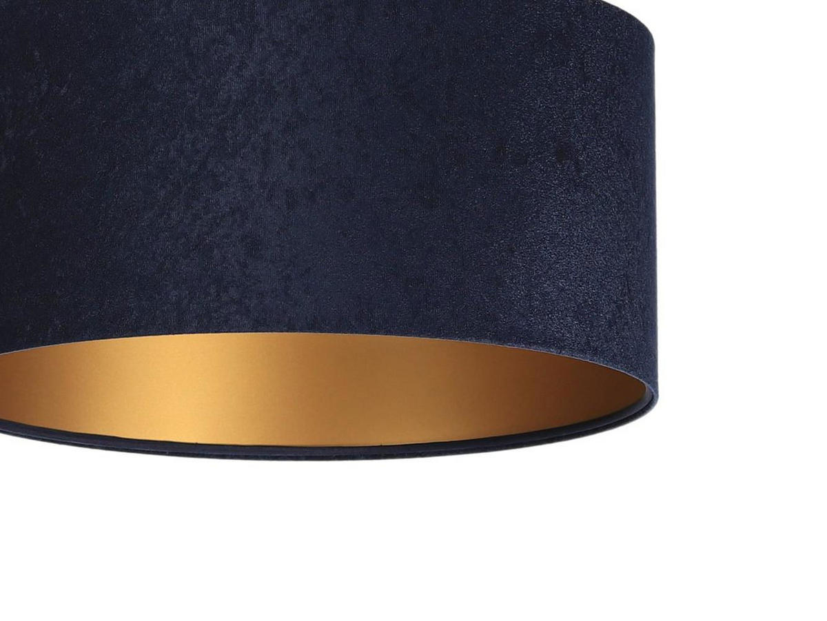 HÄNGELEUCHTE Blau 40/20 cm - Blau/Goldfarben, Kunststoff (40/0.6/20cm) - ONZENO