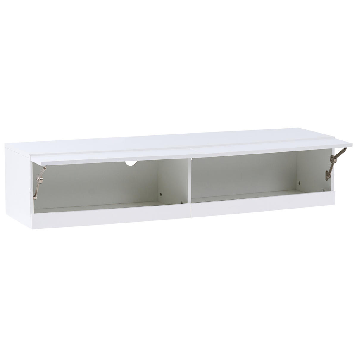 TV STOLEK s LED osvětlením Bílý Edmonton - bílá, kompozitní dřevo (140/30/35cm) - Beliani