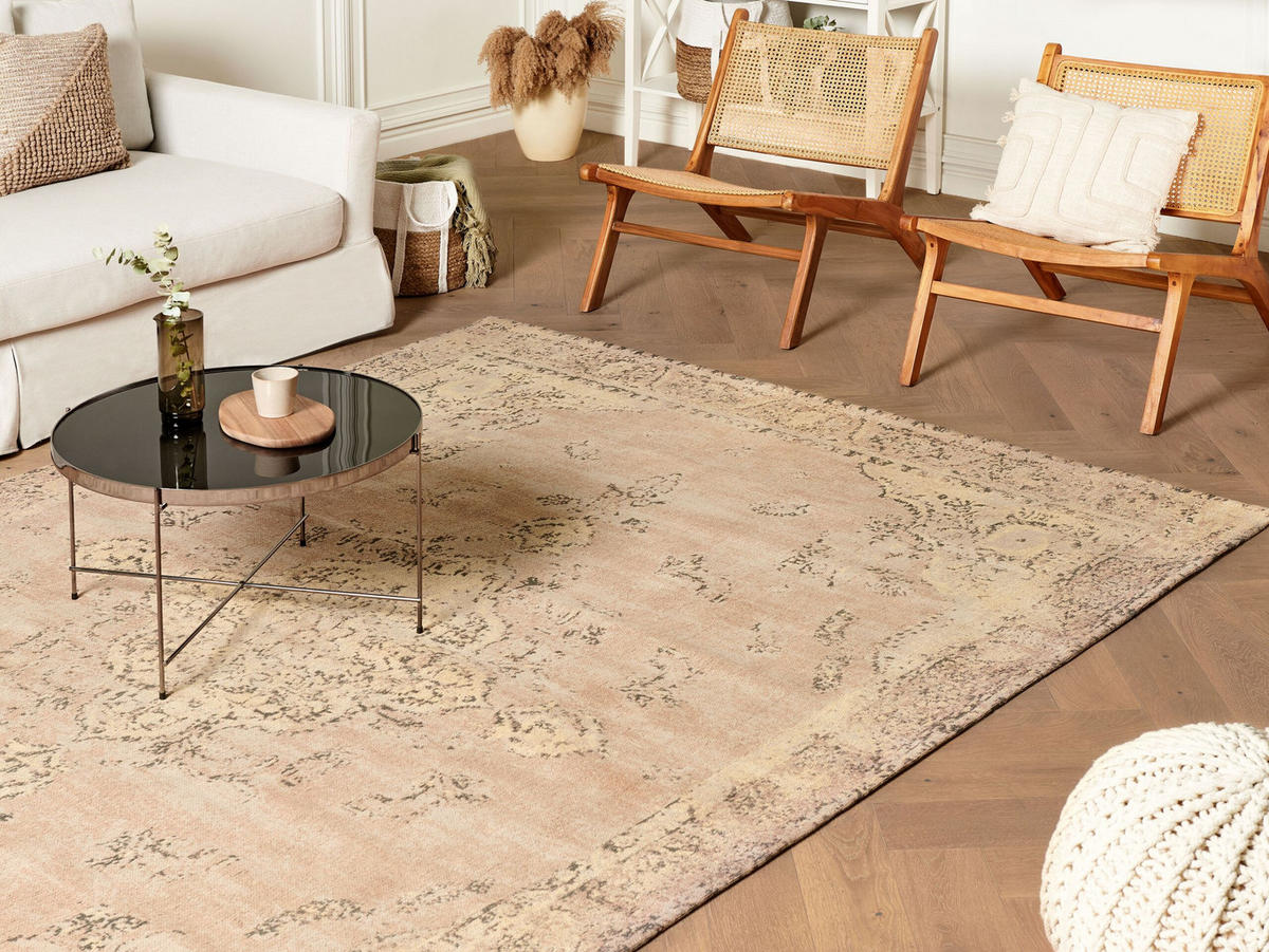 KURZFLOR-TEPPICH Matarim 300/200 cm - Beige, Textil (200/300cm) - Beliani