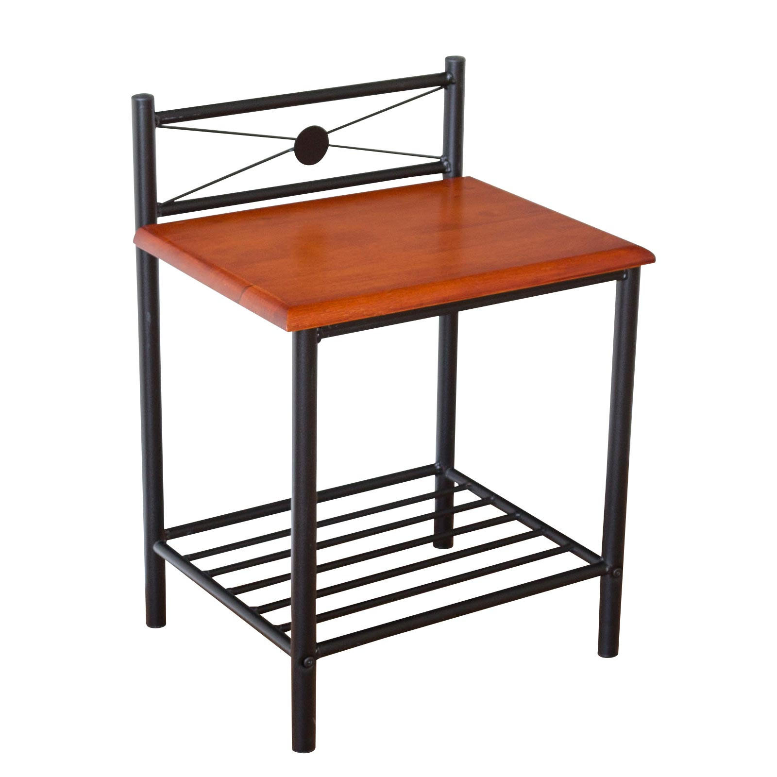 Homestyle4u Nachttisch Schwarz 45x64x35 cm