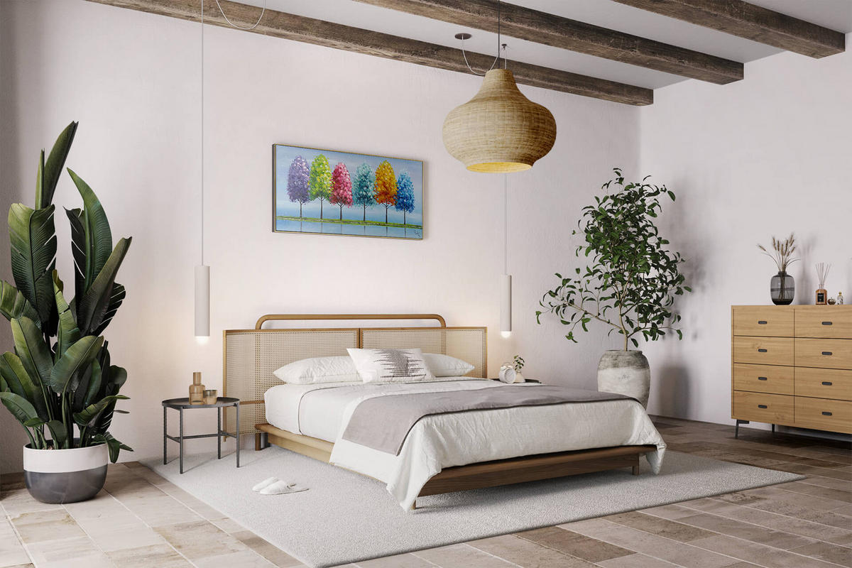 ÖLGEMÄLDE 120/60 cm - Blau/Gelb, Holz/Textil (120/60cm) - KUNSTLOFT