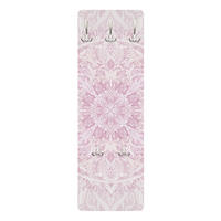 WANDGARDEROBE - Mandala Aquarell Ornament Rosa 34/105 cm - Rosa, Holzwerkstoff (34/105/1.6cm) - Bilderwelten