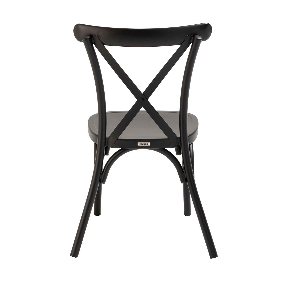 GARTENSTUHL, Schwarz - Schwarz, Metall (44/87/52cm) - Oviala