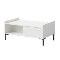 COUCHTISCH Liam 100 x 60 Weiß (rechteckig) - Schwarz/Weiß, Holzwerkstoff/Metall (60/100/45cm) - mzm24