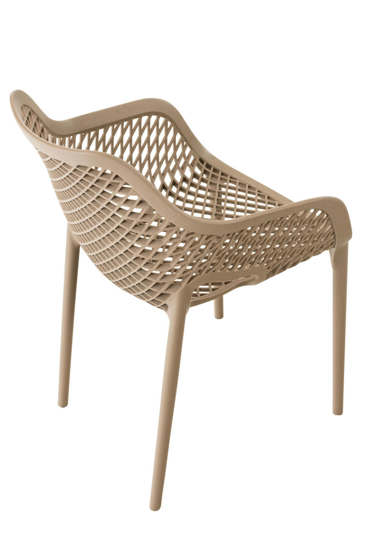GARTENSTUHL 4er Set Kunststoff schlamm - Schlammfarben, Kunststoff (57/81/60cm) - CLP