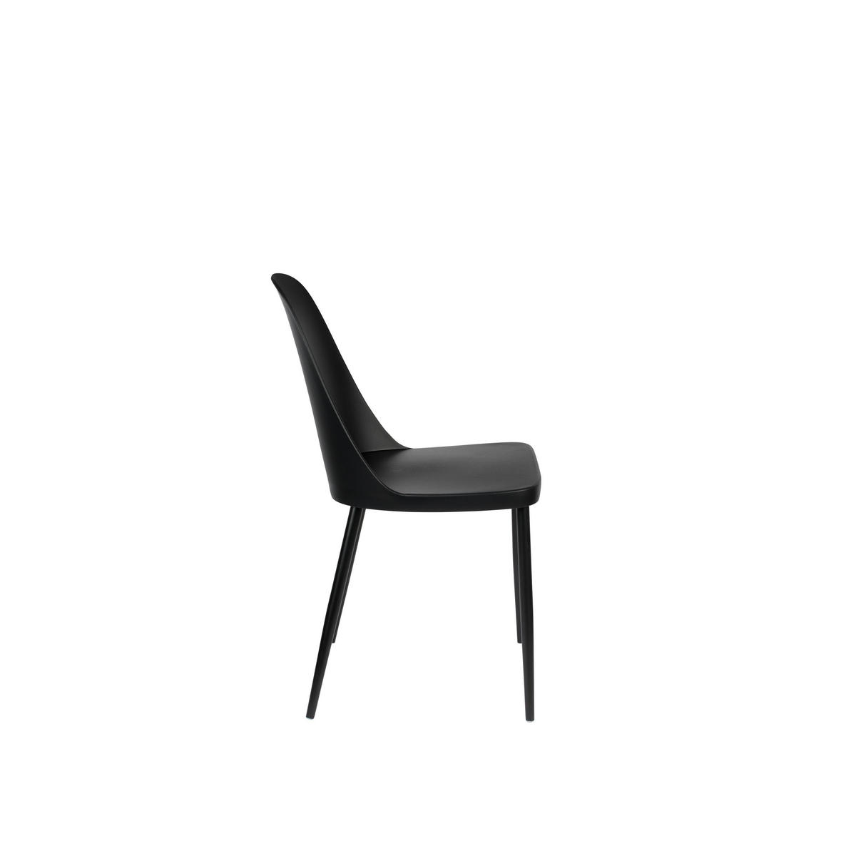 DESIGN-STUHL - Plastik - Schwarz - 2er-Set - Schwarz, Kunststoff (46/85/54cm) - Drawer