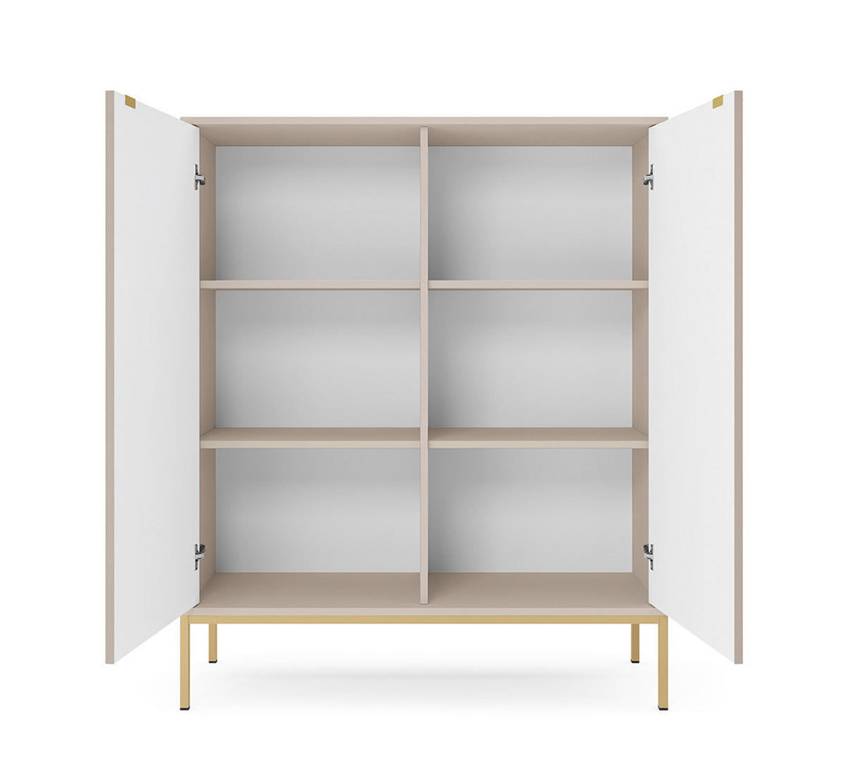 HIGHBOARD Nova Kaschmir / Gold 104 / 39 / 125cm - Kaschmir/Goldfarben, Holz/Holzwerkstoff (104/125/39cm) - Feldmann-Wohnen