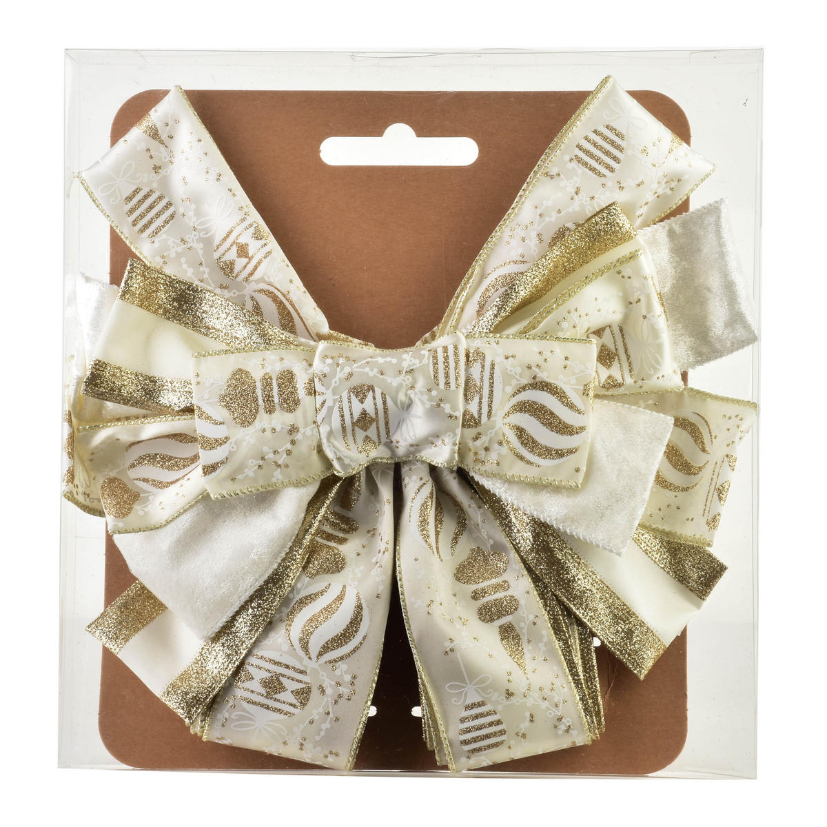 SCHLEIFE Santa Lila Beige 32x32x130 cm Kunststoff - Beige, Kunststoff (32/130/32cm) - Mondex