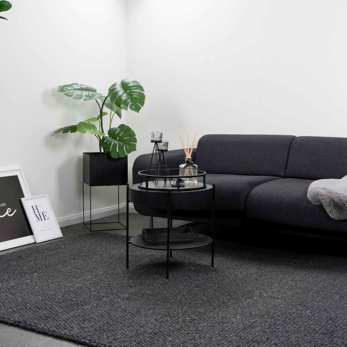 WOLLTEPPICH WOOLY 120/170 Anthrazit - Anthrazit, Naturmaterialien (120/170cm) - Consilio Concept