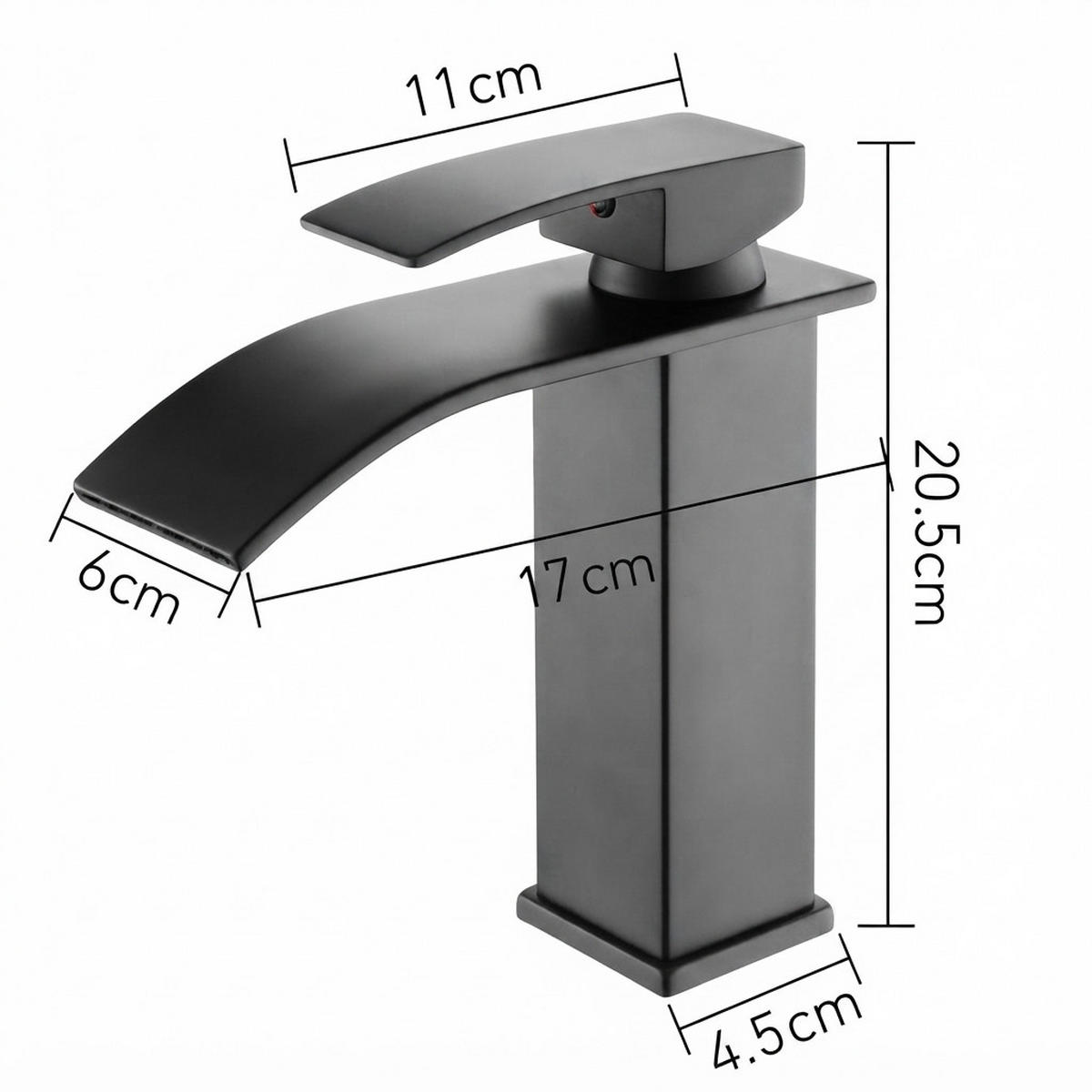 BADEZIMMERARMATUR, 20,5 x 17 cm, silber - Silberfarben, Metall (26.5/7.3/21cm) - Vallsero