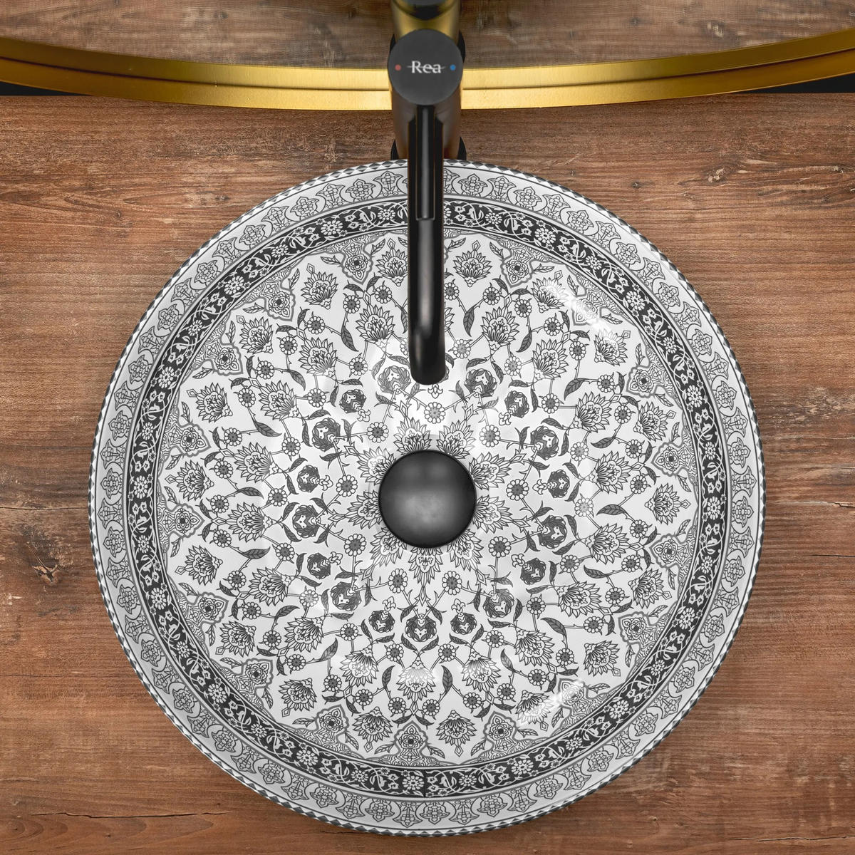 AUFSATZWASCHBECKEN Rea Arte Dark Grey - Dunkelgrau, Keramik (40/11.5/40cm) - REA