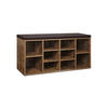 SCHUHBANK MIT POLSTERUNG - Dunkelbraun, Holzwerkstoff (30/48/104cm) - Hansiro