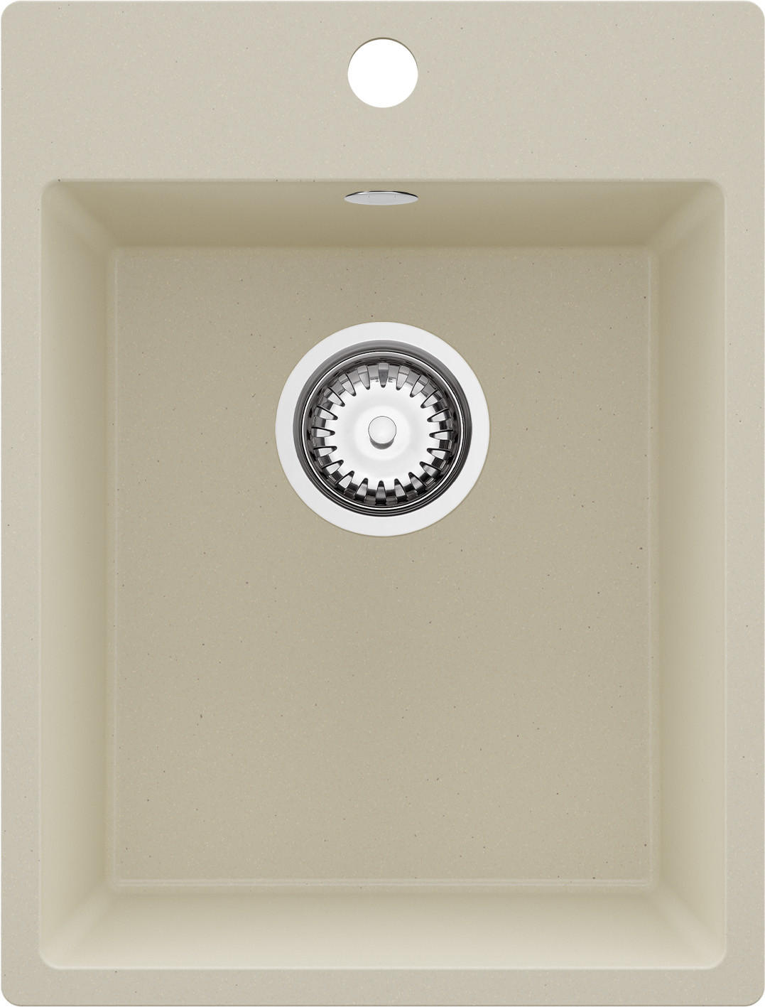 SPÜLBECKEN Riga, 2-er set Beige 38/50 cm 1 Becken + Ablauf-Set ab 40er Unterschrank - Chromfarben/Beige, Kunststoff (38/20/50cm) - Primagran