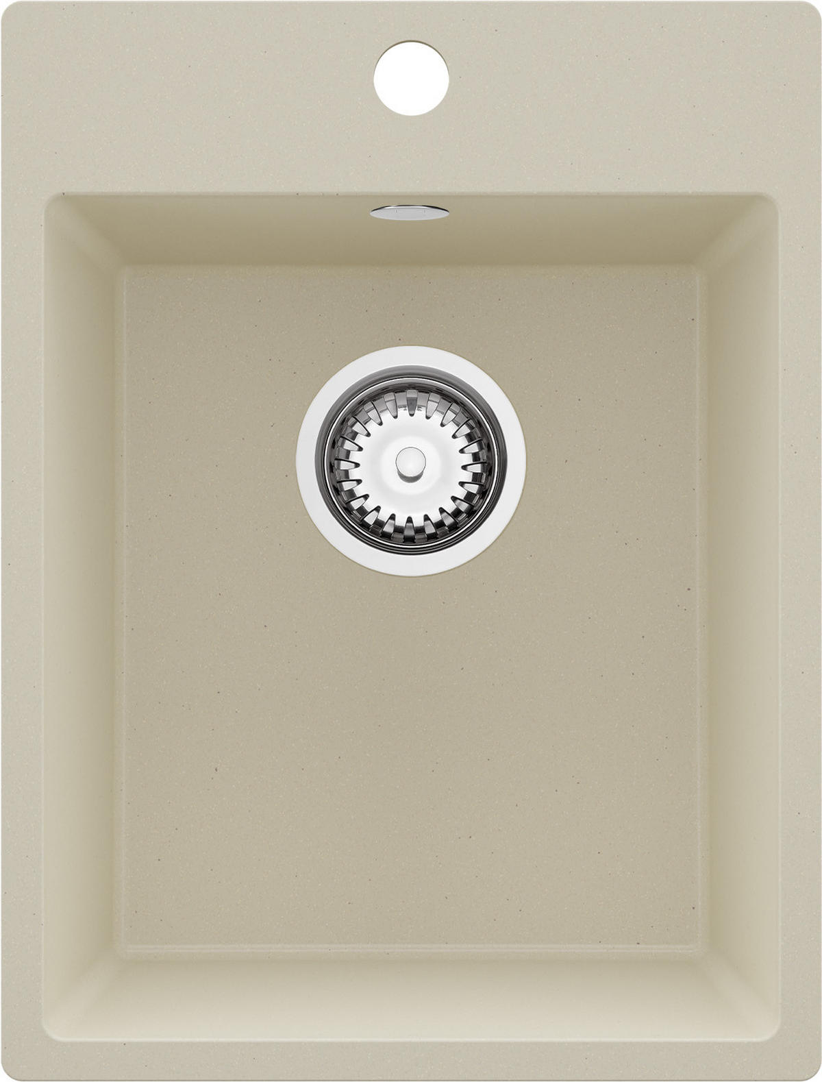 SPÜLBECKEN Riga, 2-er set Beige 38/50 cm 1 Becken + Ablauf-Set ab 40er Unterschrank - Chromfarben/Beige, Kunststoff (38/20/50cm) - Primagran