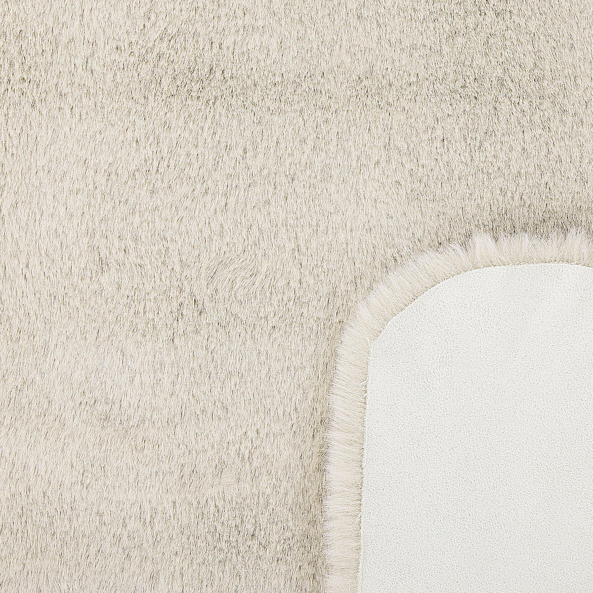 KUNSTFELL-TEPPICH Undara 90/60 cm - Beige, Kunststoff (60/90cm) - Beliani