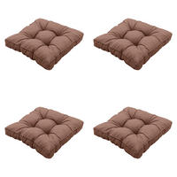 SITZKISSEN Panama - Braun - 47/47/10 cm - 4er-Set - Braun, Textil (47/10/47cm) - Madison