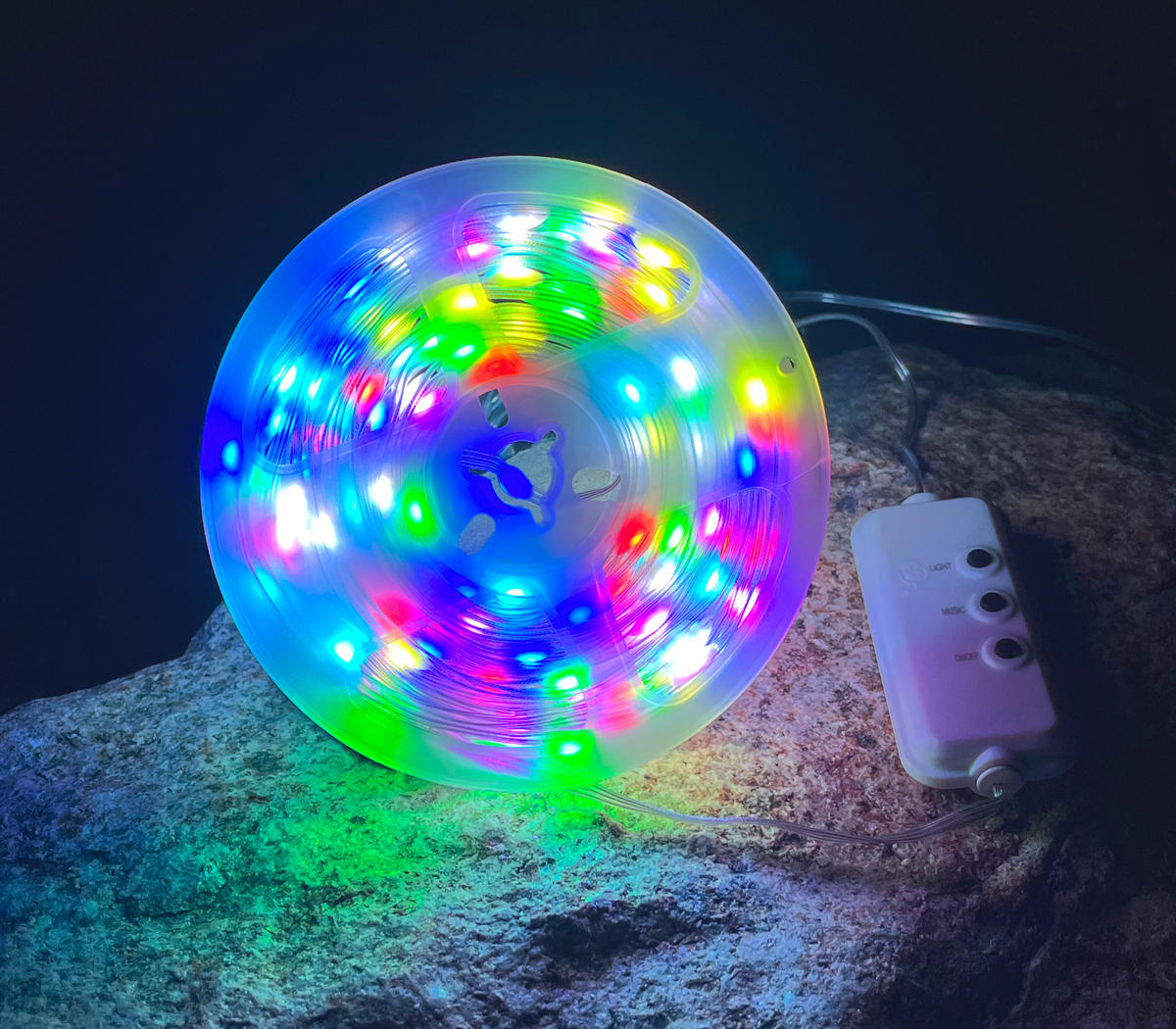 LED-EFFEKTLICHTERKETTE - mit Musiksensor, 100 Mikro-LEDs, IP44 wetterfest für Innen und Außen, 10m Länge, 5m Zuleitung - Weiß, Kunststoff (100cm) - Northpoint
