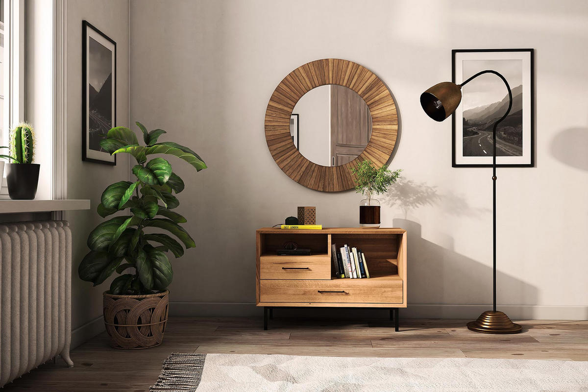 KOMMODE LEON Wildeiche - Wildeiche, Holz (97/65/45cm) - byoak