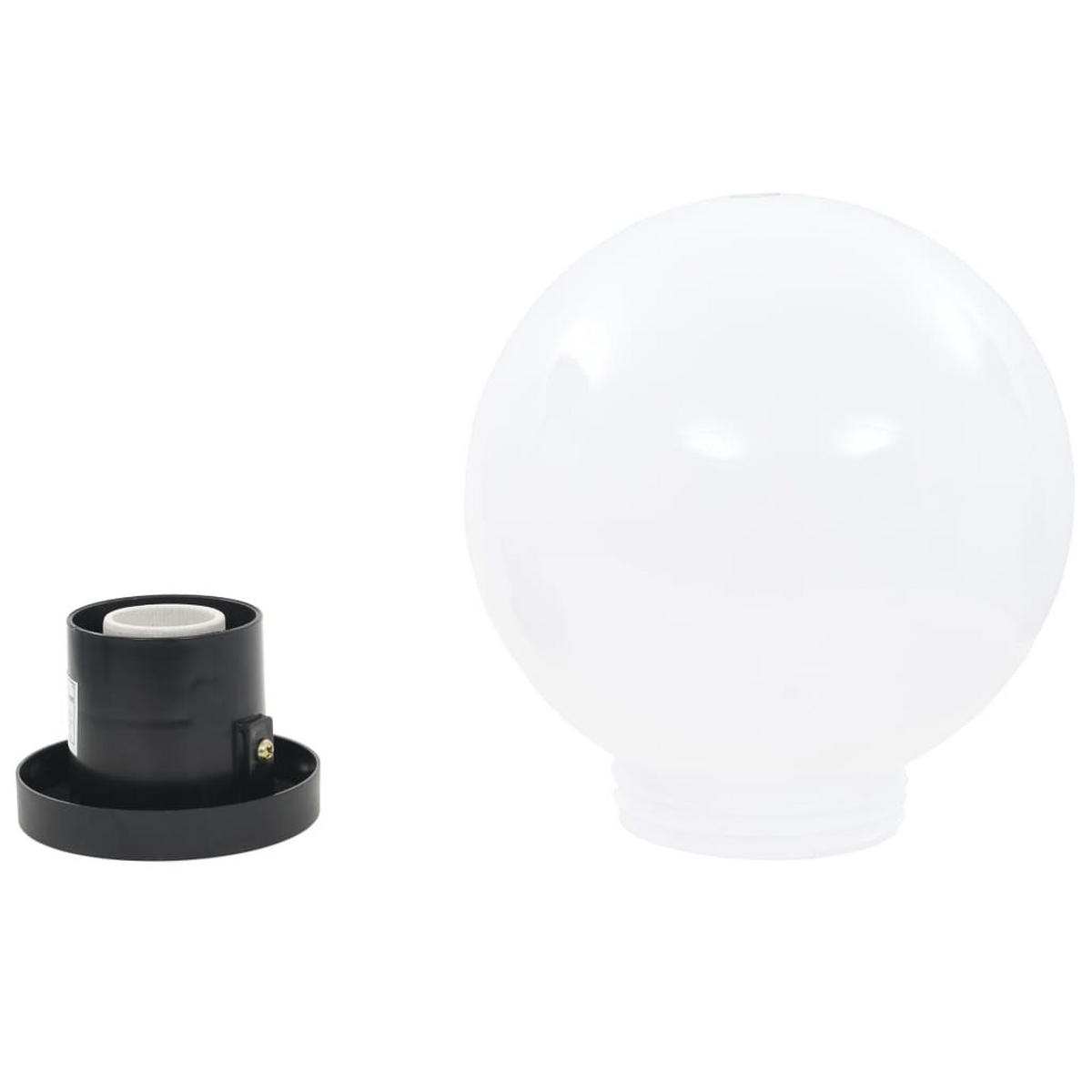 LED-GARTENLEUCHTEN 2Er Set Kugelförmig 20 Cm Pmma - Weiß, Kunststoff (20/20/20cm) - vidaXL