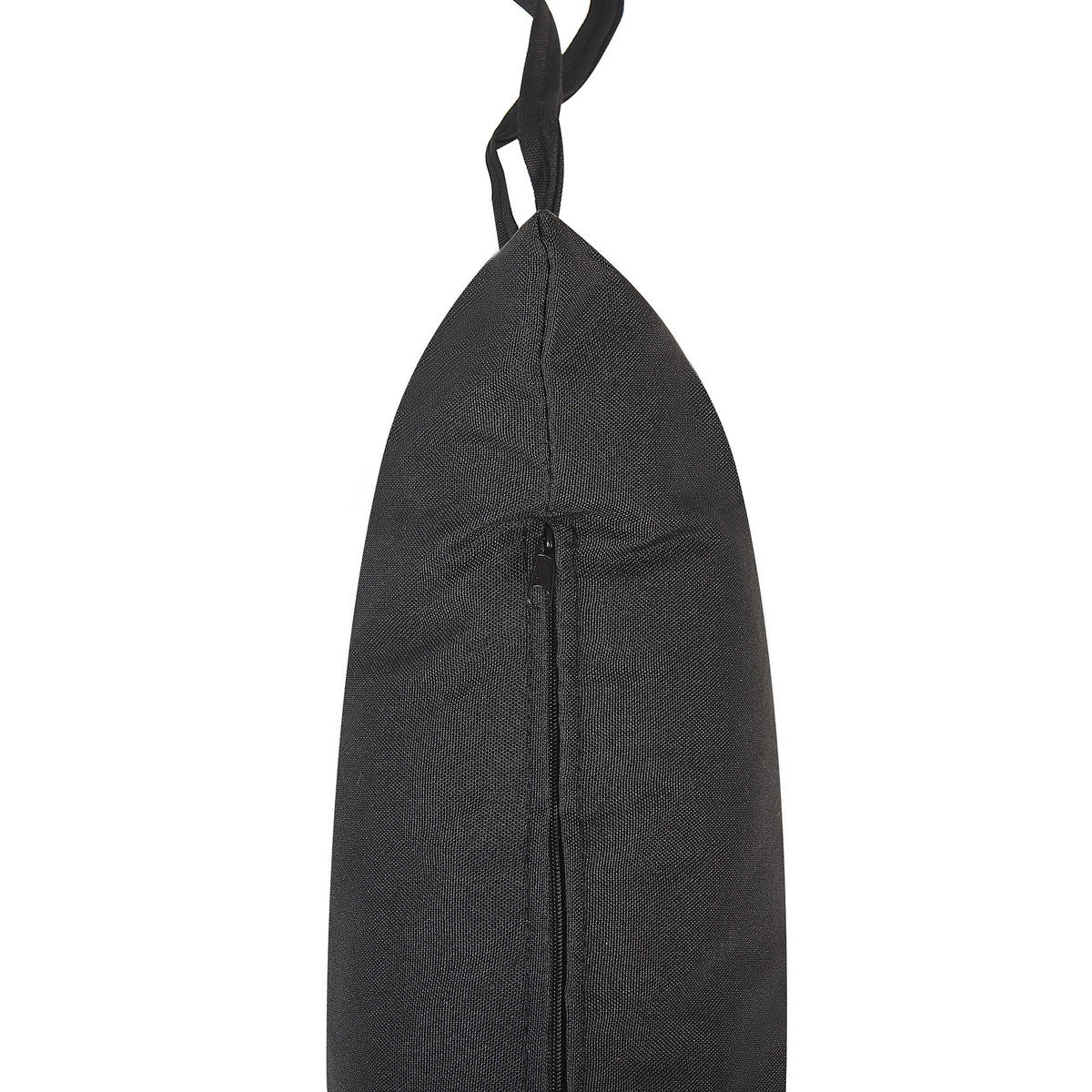 HÄNGESESSEL PE Rattan schwarz 106 cm Tollo - Schwarz, Kunststoff (106/116/74cm) - Beliani