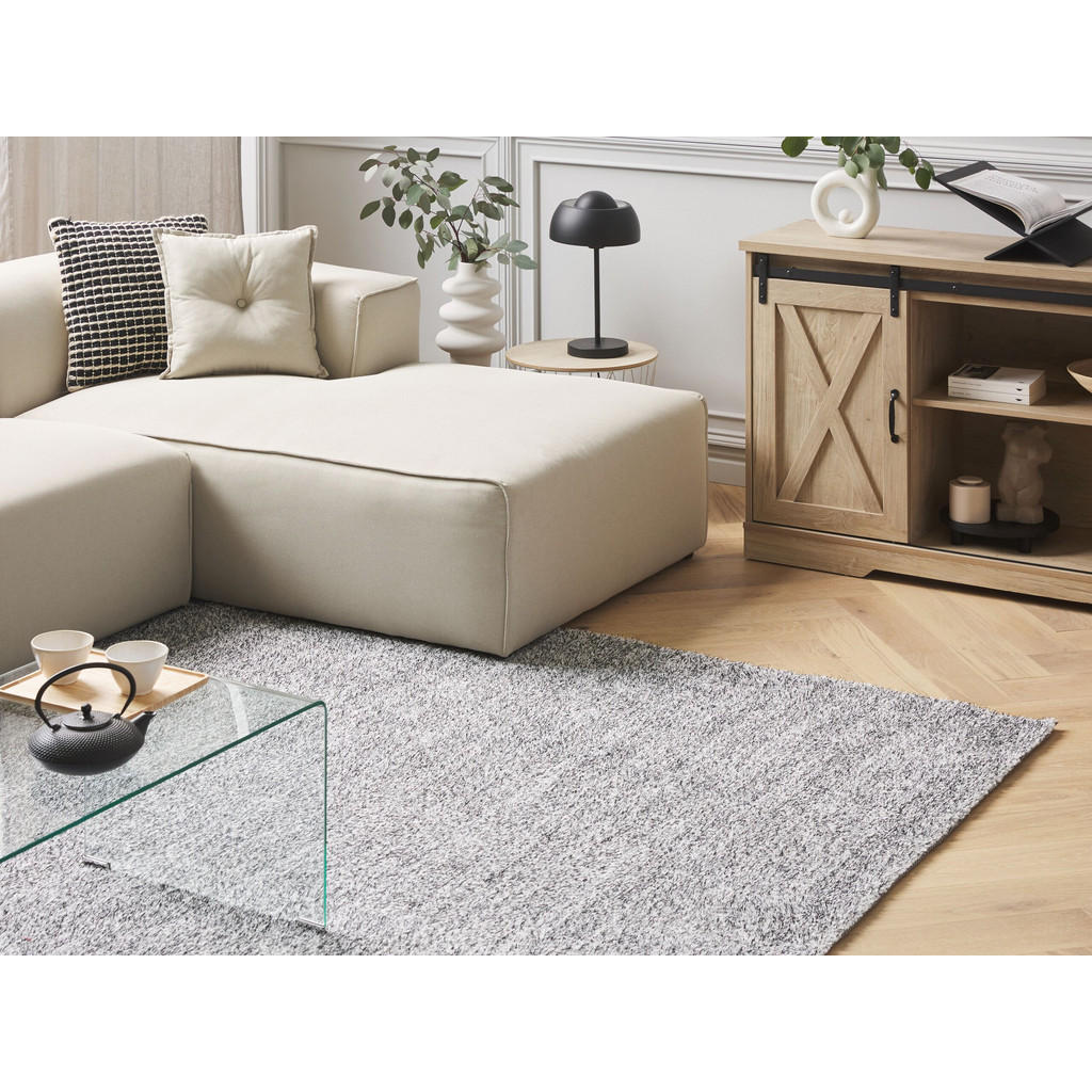 Thumbnail - Beliani Shaggy-Teppich, Grau, Kunststoff, Rechteckig, 140x200 cm, Teppiche & Böden, Teppiche, Hochflorteppiche & Shaggys