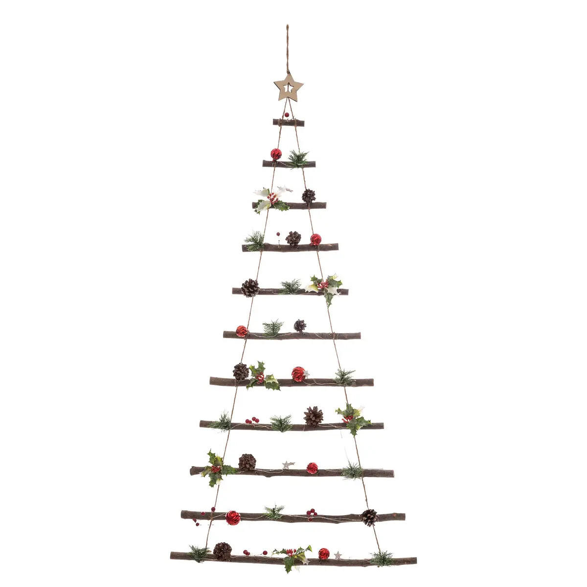 WEIHNACHTSBAUM zum Aufhängen 61/2/120 cm - Multicolor, Holz (120cm) - Atmosphera Createur d´interieur