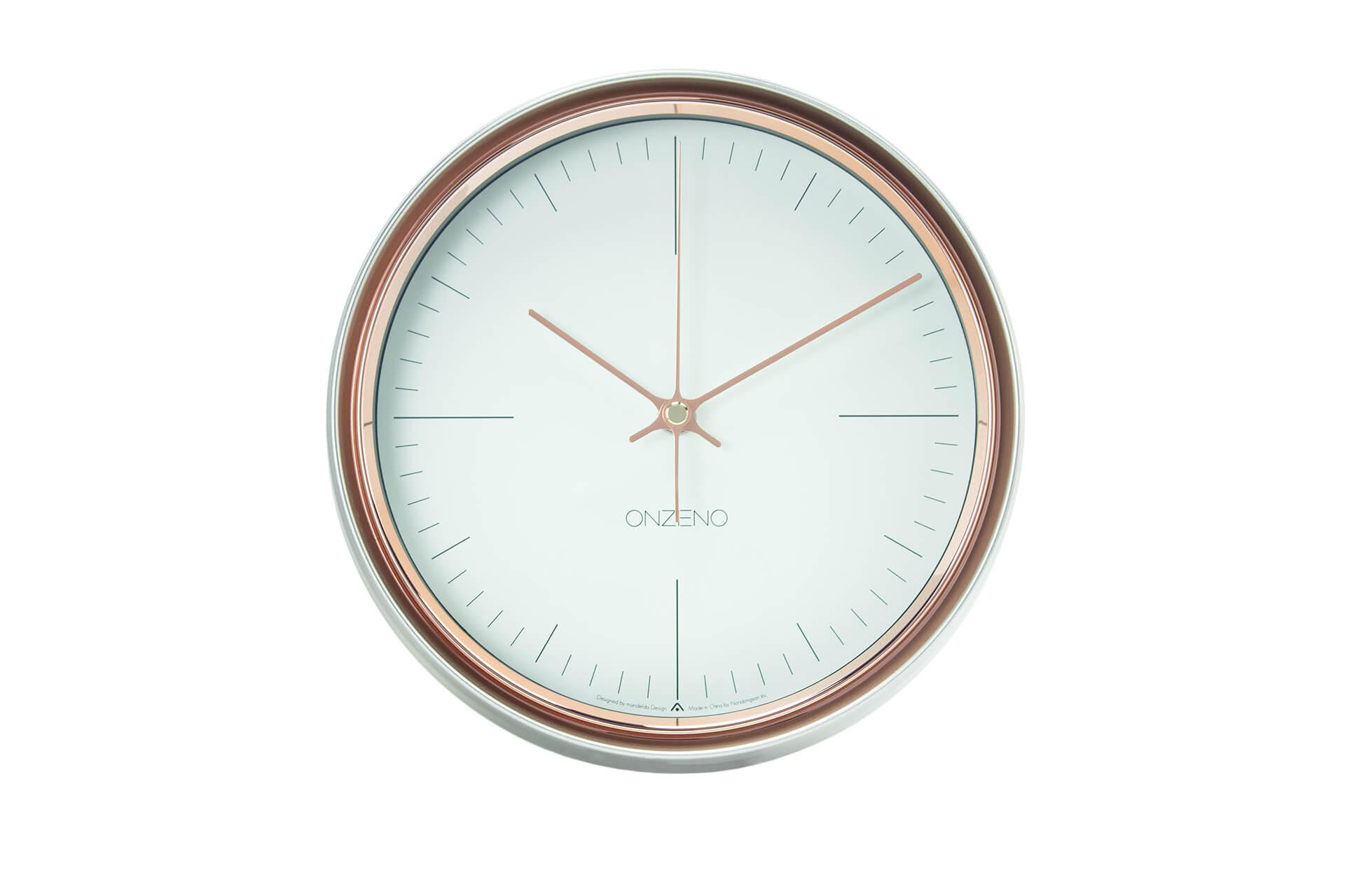 WANDUHR Design Weiß 22/22cm - Weiß, Glas/Holzwerkstoff (0.6/22.4/7cm) - ONZENO