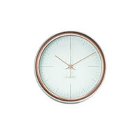 WANDUHR Design Weiß 22/22cm - Weiß, Glas/Holzwerkstoff (0.6/22.4/7cm) - ONZENO
